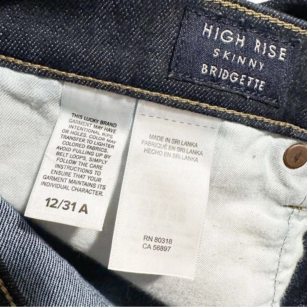 Lucky Brand Bridgette Dark Wash High Rise Skinny Jeans